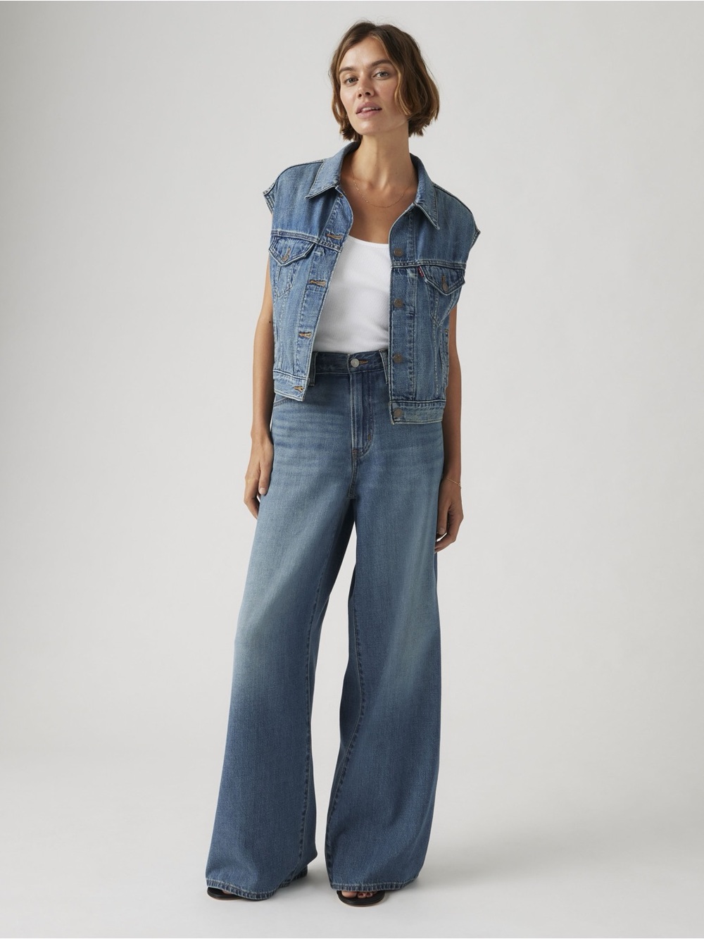 levi's linen premium xl straight wide jeans